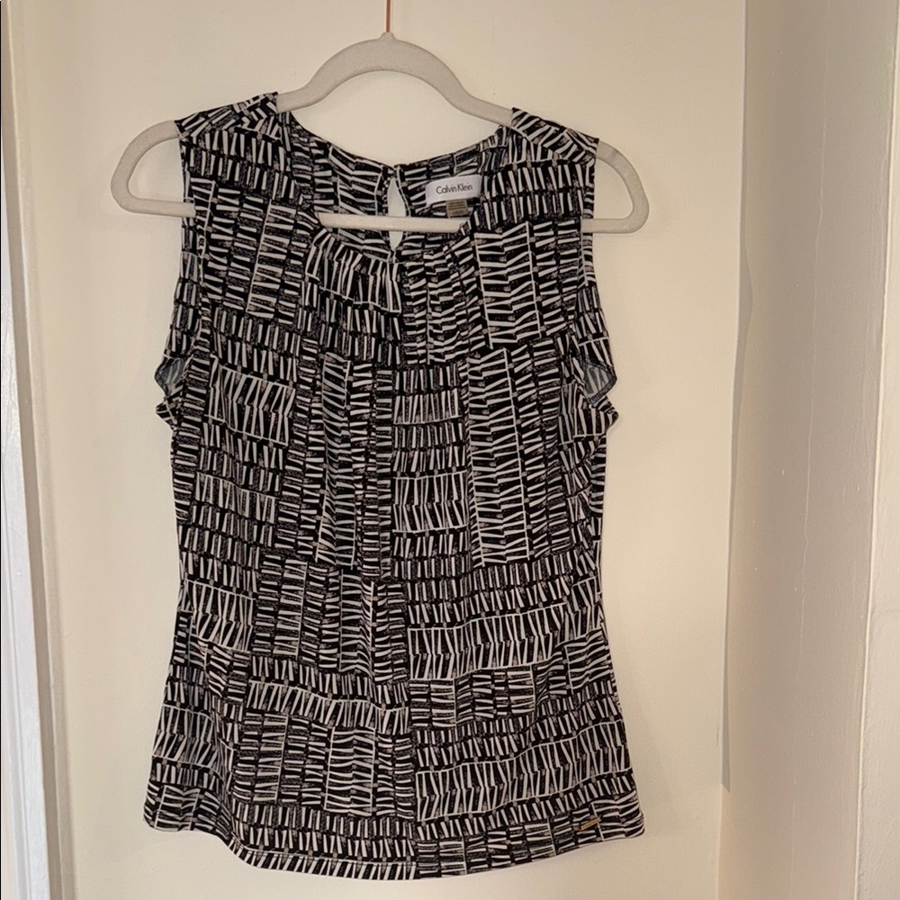 Calvin Klein Monochrome Patterned Blouse